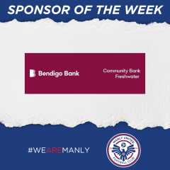 Community Bank Freshwater - Bendigo Bank is a major partner of Manly United Football Club.