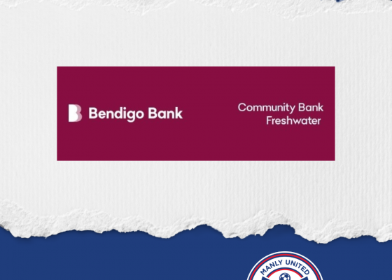 Community Bank Freshwater - Bendigo Bank is a major partner of Manly United Football Club.