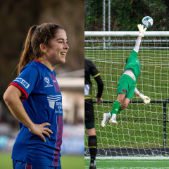 Two Manly United players have earned a NPL NSW Team of the Year selection for the 2023 season - Phoebe Gilbane and Levi Kaye. Photo credit: Jeremy Denham